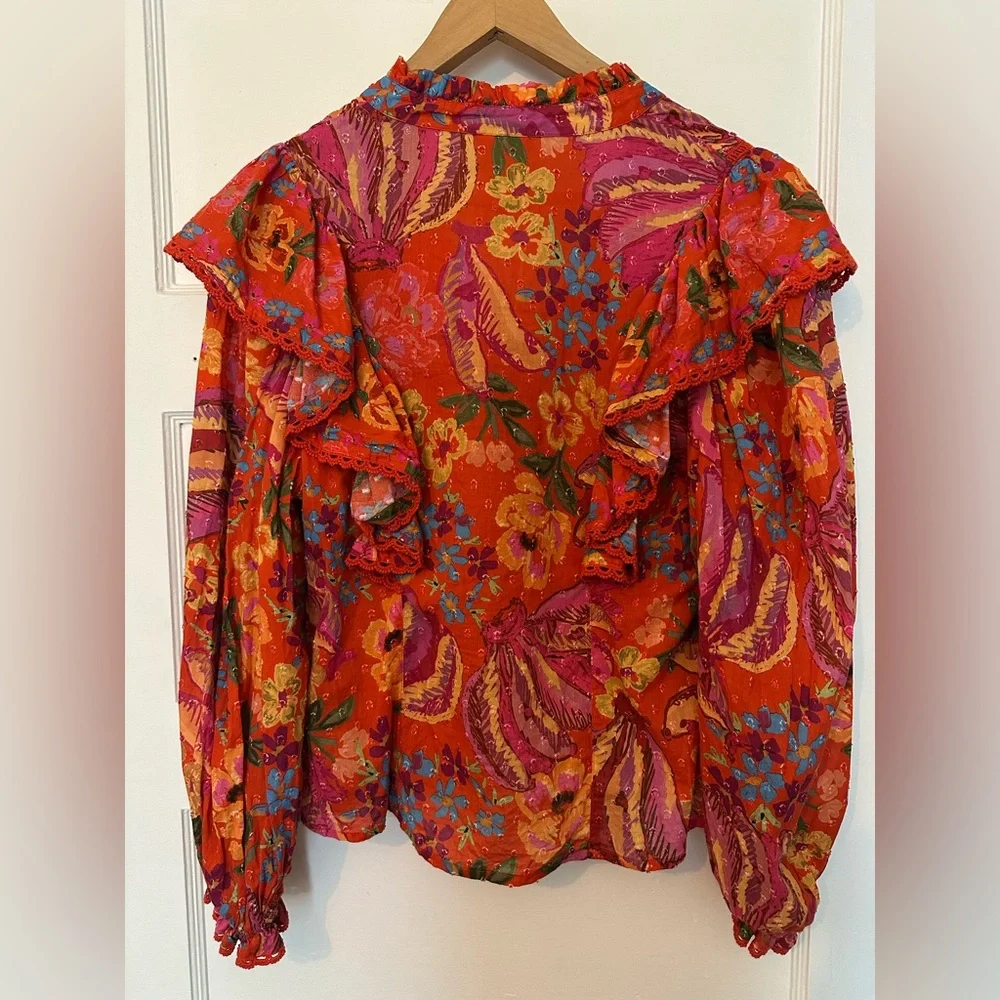 FARM Rio Red Spring Bananas Blouse - Picture 15 of 16